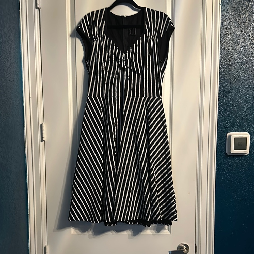 Pinup Couture Victorian Stripe Dress XL